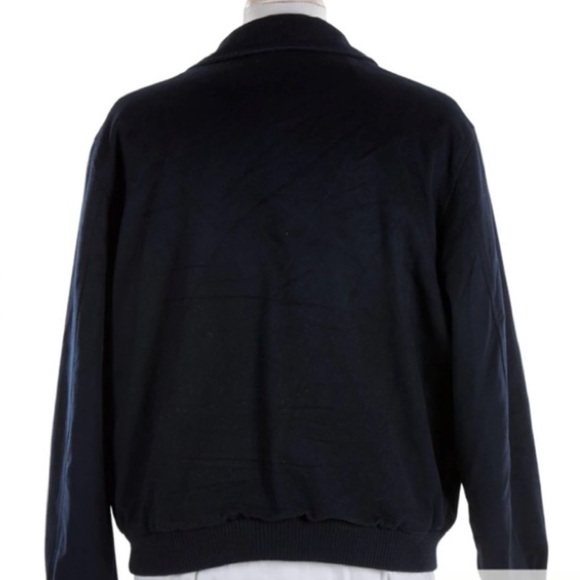 Brooks Brothers Storm System Wool Navy Bomber Coat Jacket XL Blue Zip - Picture 2 of 9